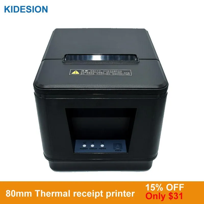 Printers New arrived 80mm auto cutter thermal receipt printer POS printer USB or LAN port for Kitchen/Restaurant printer POS printer