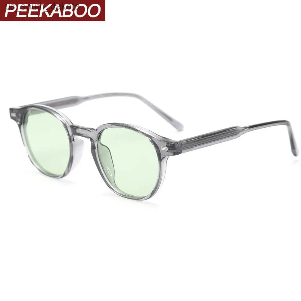 Lunettes de soleil Peekaboo TR90 cadre carré lunettes de soleil polarisées hommes uv400 acétate été lunettes de soleil pour femmes plage style coréen rétro 2022 L230523