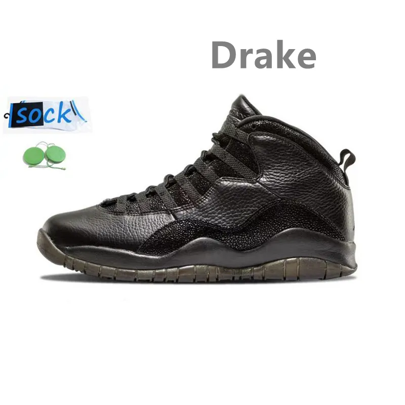 Jumpman 10 10s Men Basketball Shoes Sneaker Bulls Over Broadway Cement Chicago Black White Drake Orlando Seattle Steel Grey Linen Mens Trainers Sports