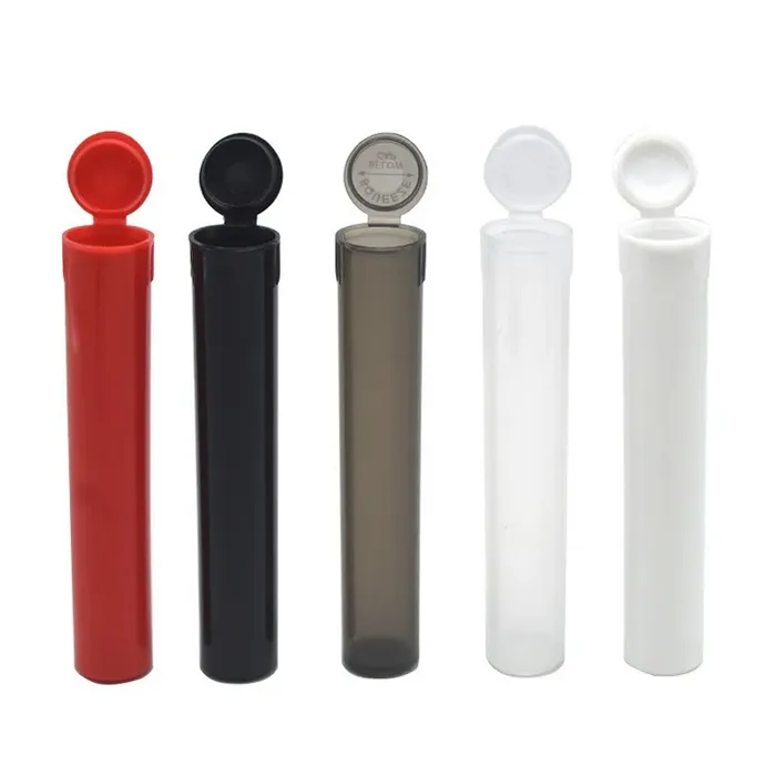 Новая добыча до рулона упаковка пластиковые курительные трубки 110 мм преролл -трубковые держатели трубки с крышкой с сигарет -производителем