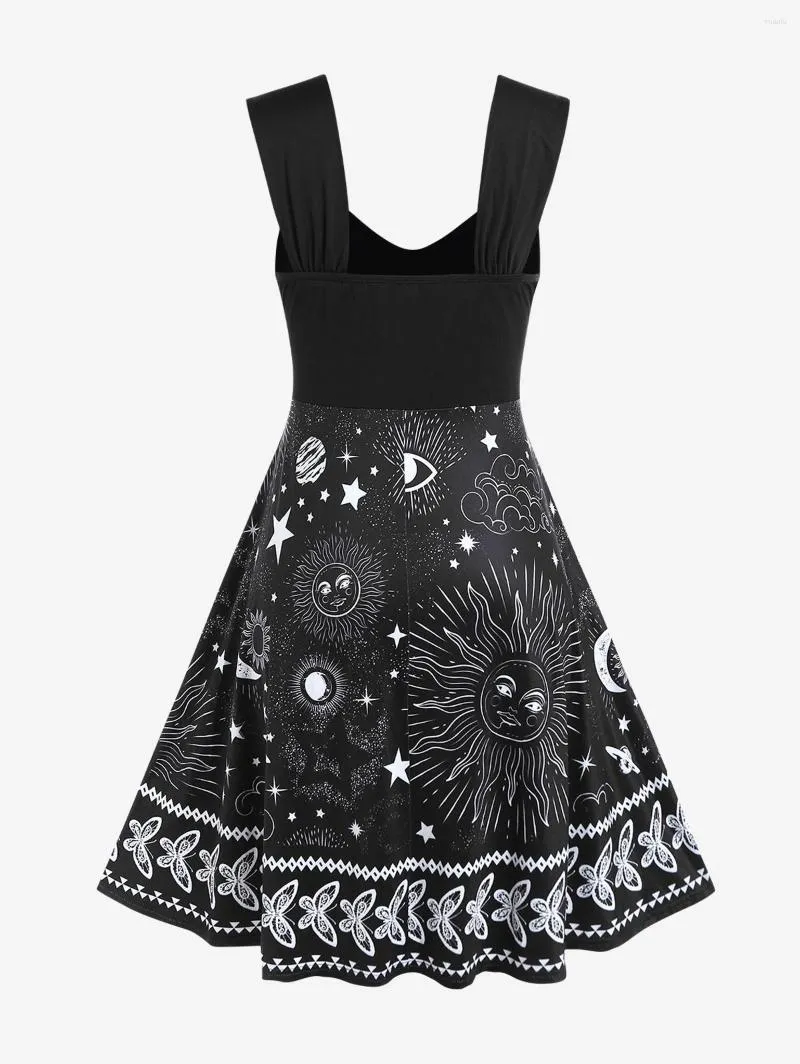 fit and flare crossover dress Crossover linen midi dress with pockets Riviera – Grand Duchess main image 1