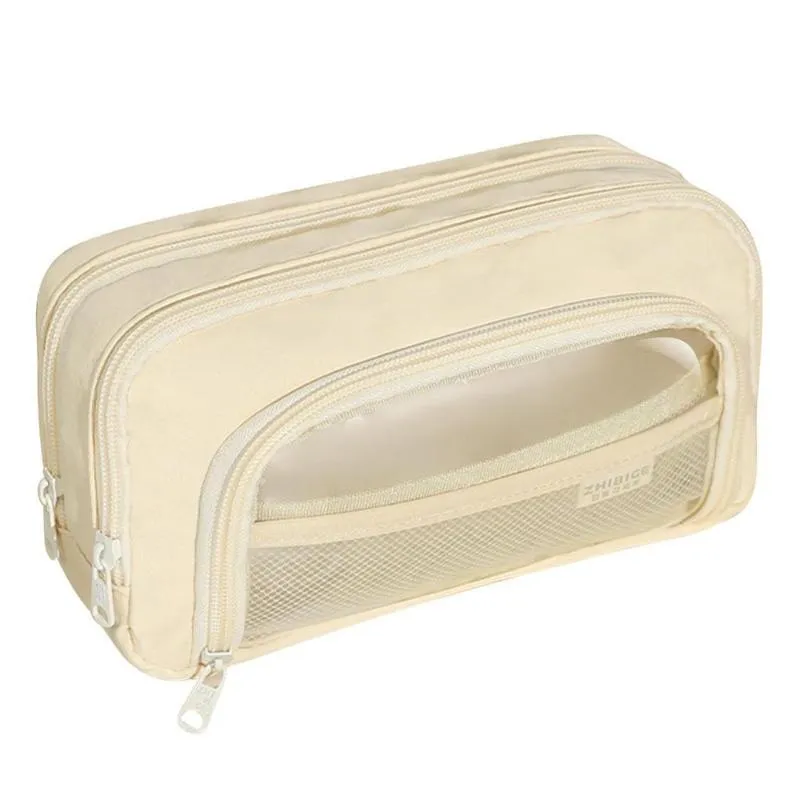 Wholesale Aesthetic Pencil Pouch Clear Large Capacity Pencil Cases