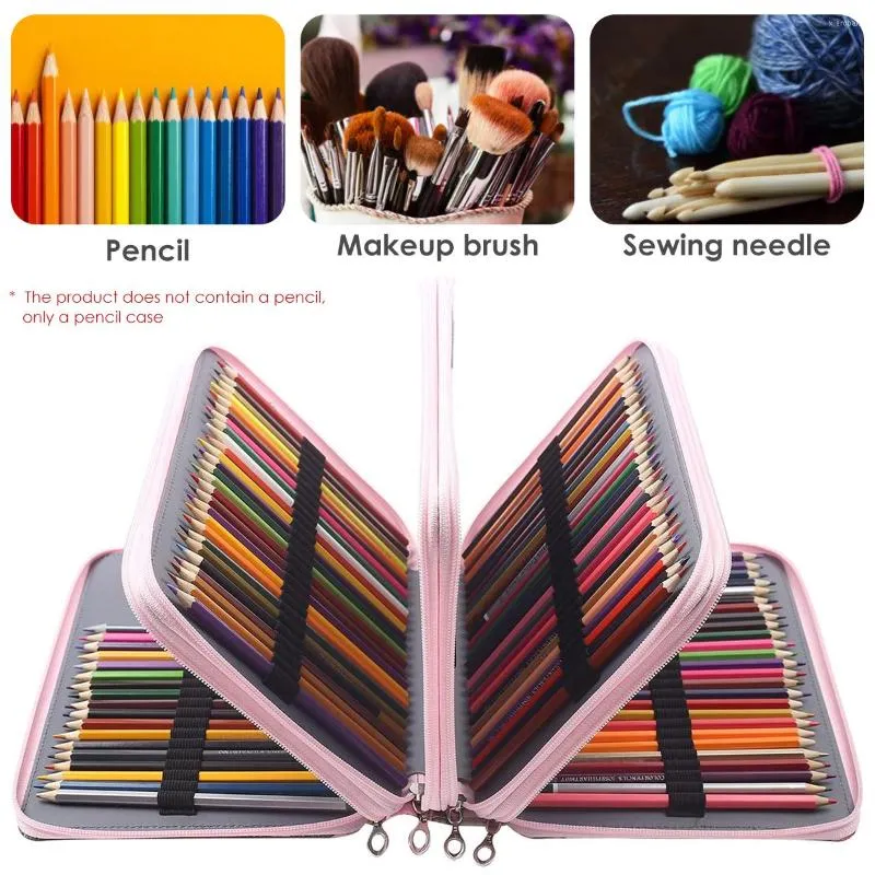 Large Capacity Colored Pencil Case With Zipper 200 Slots, 4 Layers, Oxford  Material List, Portable Handheld Pouch From Xieroban, $25.1