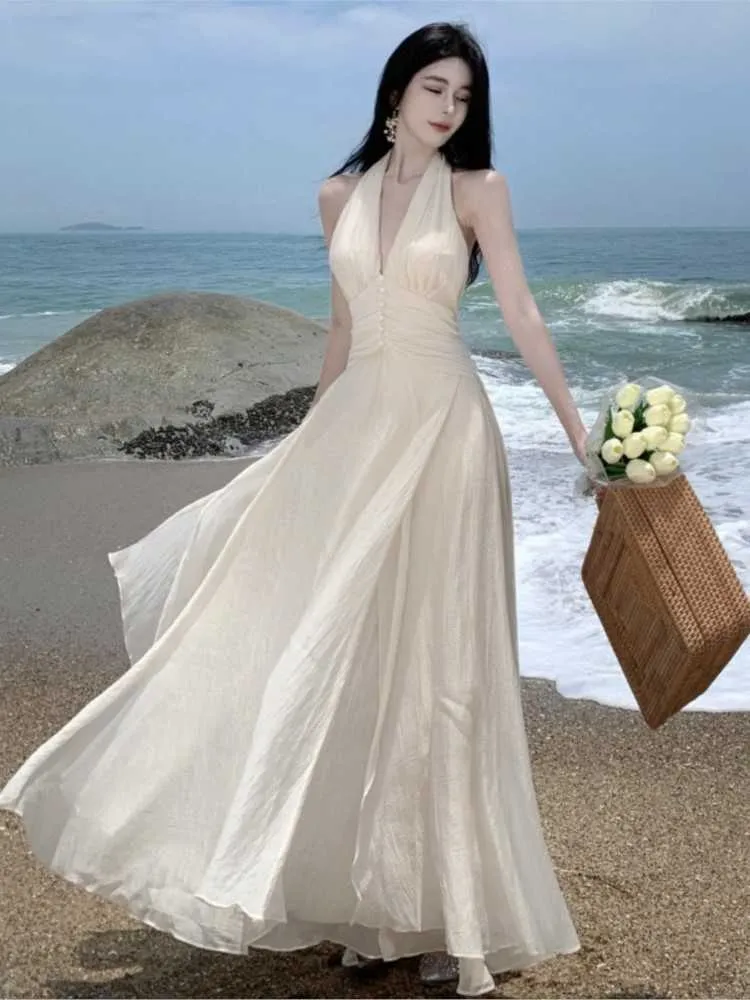 Vestito bianco lungo elegante new arrivals