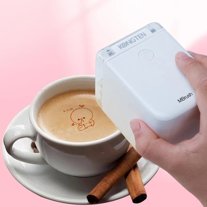 Imprimantes mini portable Mbrush aliments imprimantes portables à jet d'encre imprimement personnalisé DIY IMPRIMITÉ FLATIN