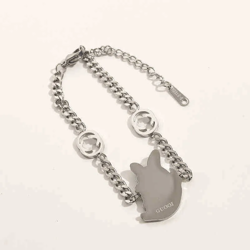 bijoux de créateur bracelet collier anneau pendentif design de style ins avec joint en acier joli bracelet