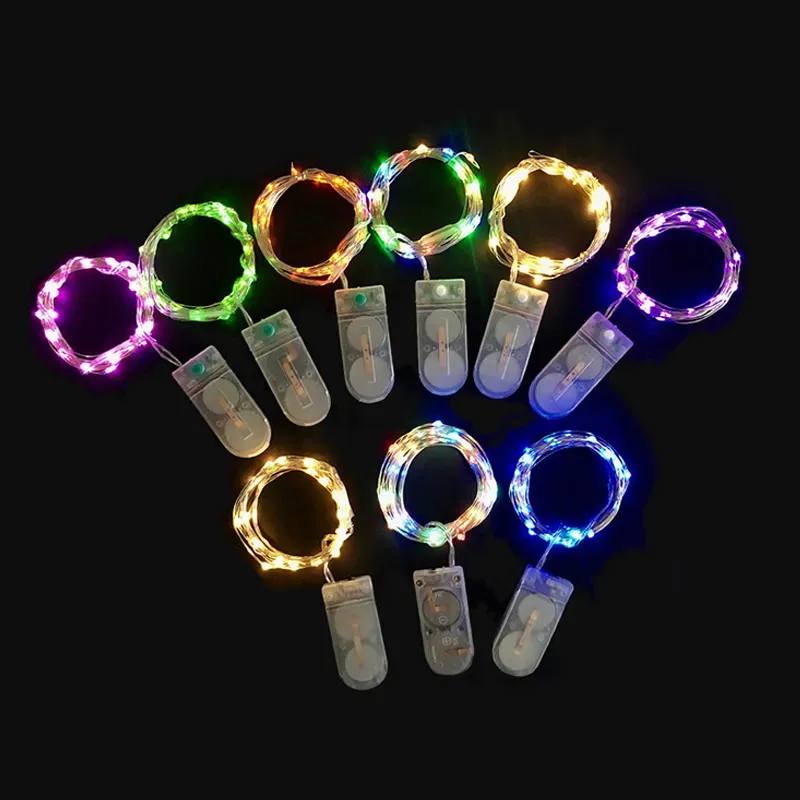 LED سلاسل LED 20/50/100 LED Holidays Batterys Lighting Micros Rice Wire Coppers Fairys Strings Lights Partys White/RGB USALight