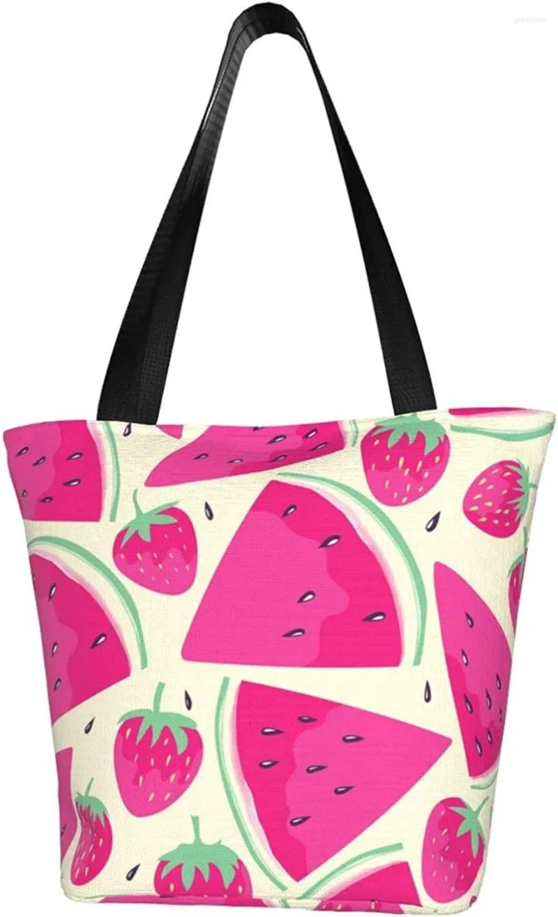 Sacs de rangement Pastèque Womens Tote Bag Sports Gym Yoga Shopping Voyage Cartable Épicerie