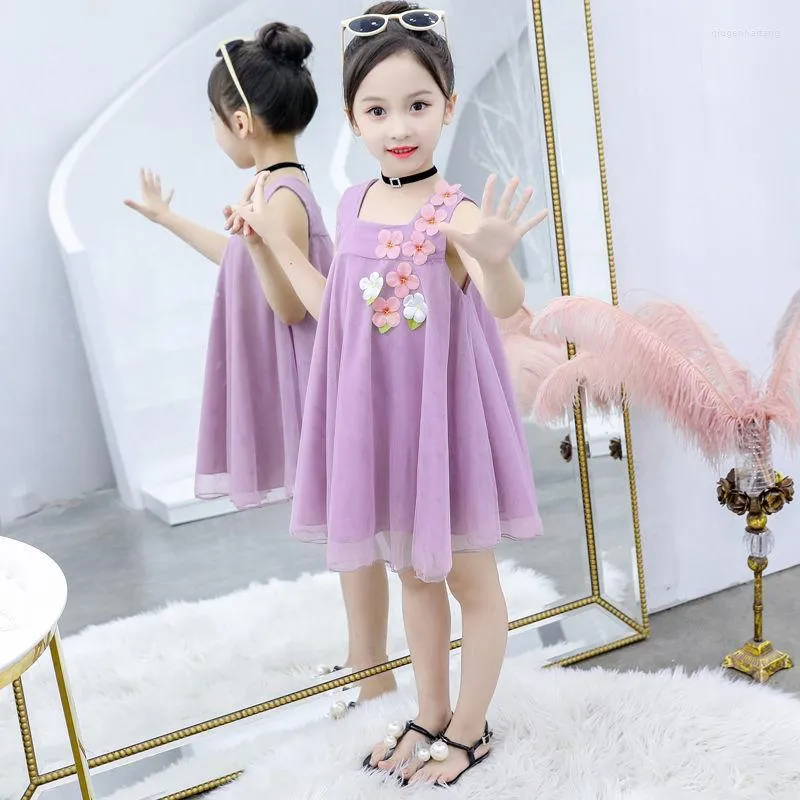 Girl Dresses Summer Kids Girls Dress Party Outfit Fancy Princess Net Yarn 12 Clothes 9 Children 10 Casual 2 To Years Old