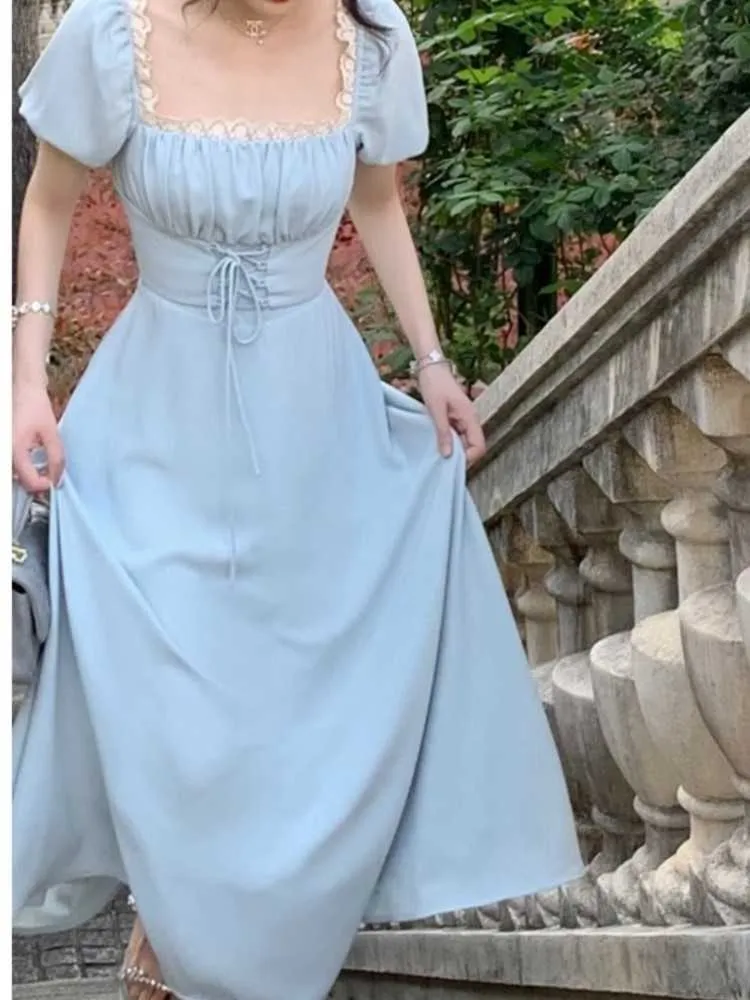 Vintage Charm Sky Blue Corset Dress Vintage Charm Sky Blue Corset Dress