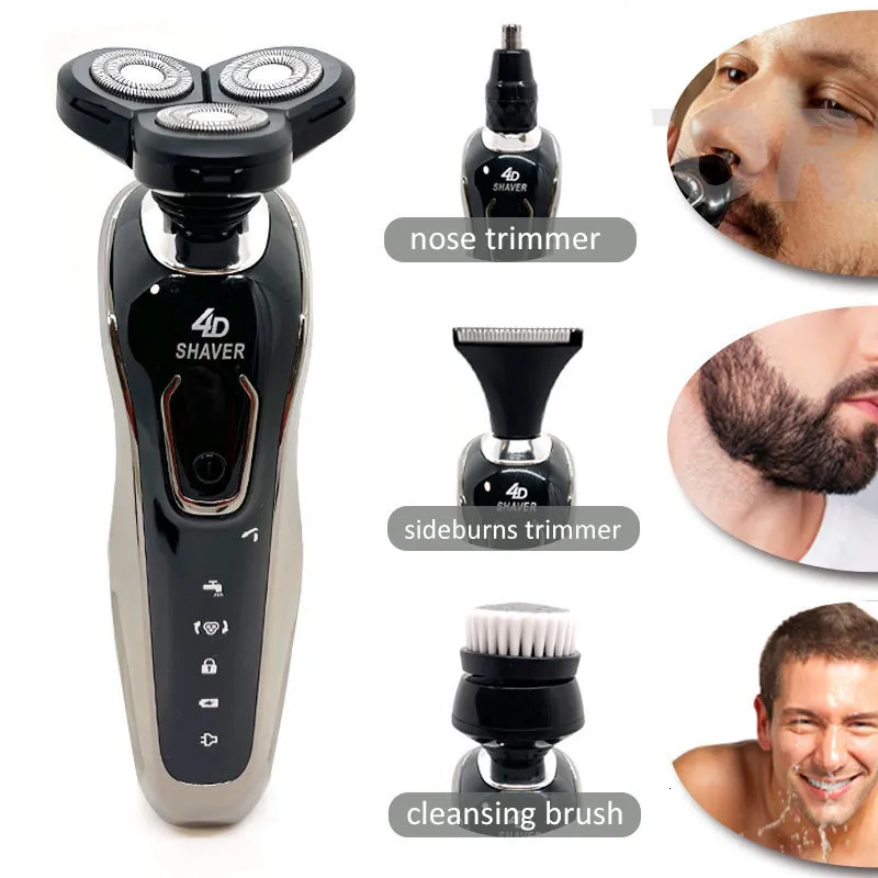 Barbeadores elétricos de alta qualidade barbeador elétrico impermeável carregamento rápido masculino de barbeador de barbear de barbear de barbear de barba elétrica de barba elétrica 230529