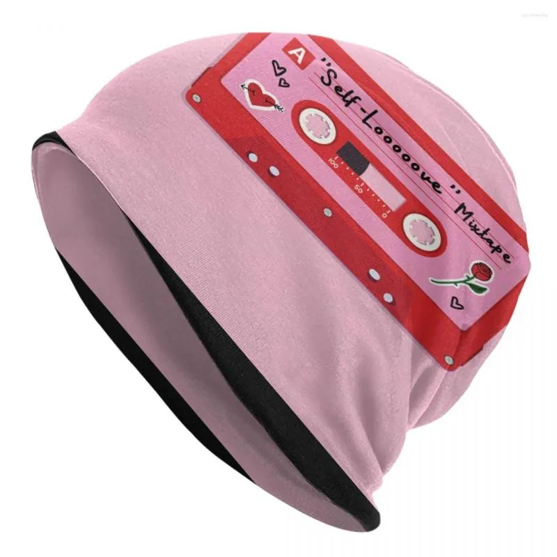 Berets Retro Side Old Tape Cassette Printed 4 Hat Women's Men's Cute Wild Hip-Hop Men Caps