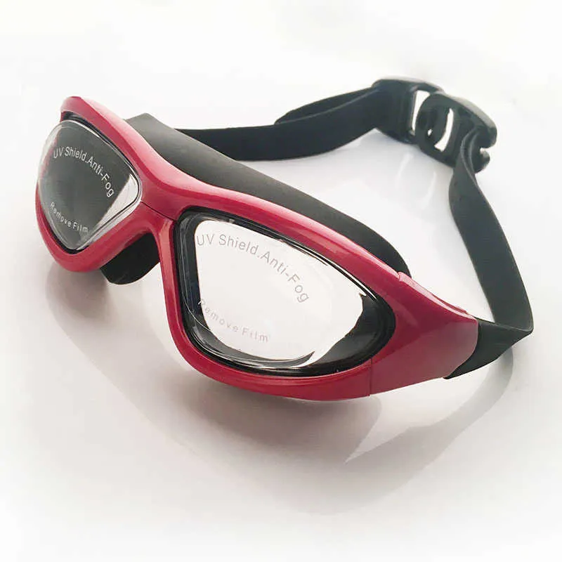 Goggles New Adult Swimming Goggs HD Antifog Ectroplate Swim Glasses Big Box NSES Swimming Equipm Whosa AA230530