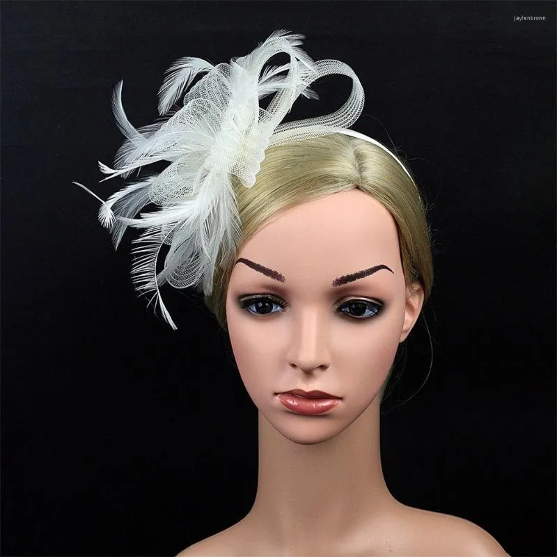 Başlıklar Angel Halo Headband Black White Feather Noel Festivali Performansları Parti Kıyafet Kıyafet Cosplay