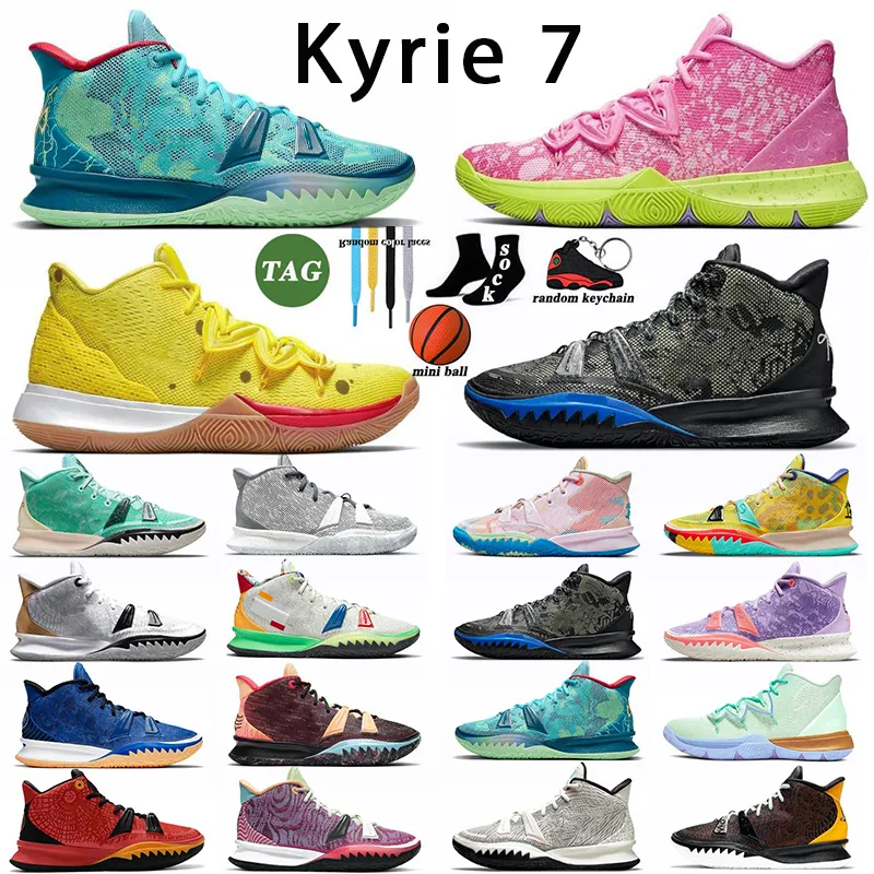 Zapatos de baloncesto de alta calidad Kyrie 7 Irving 7s El m s nuevo Blanco Negro Oro Patrick Soundwave Esponja Sandy Creador Hendrix Horus Calamardo