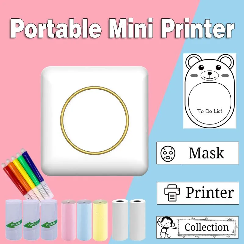Drucker C20 Mini Tragbarer Thermaldrucker Instant Photo Label Aufkleber Druckgerät für iOS Android -Smartphone