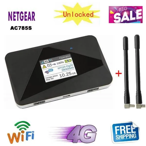 Roteadores desbloqueados Netgear Aircard AC785S 785S LTE 4G Router 4G LTE MiFi Router 4G LTE Pocket WiFi Hotspot PK E5876 782S E5878