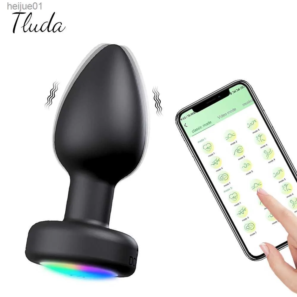 TOET TOYOYS App Control Anal Vibrator Bluetooth Butt Plug Men Prostaat Massager Vrouwelijke masturbator Volwassen seksspeeltjes voor vrouwen Men Gay L230518