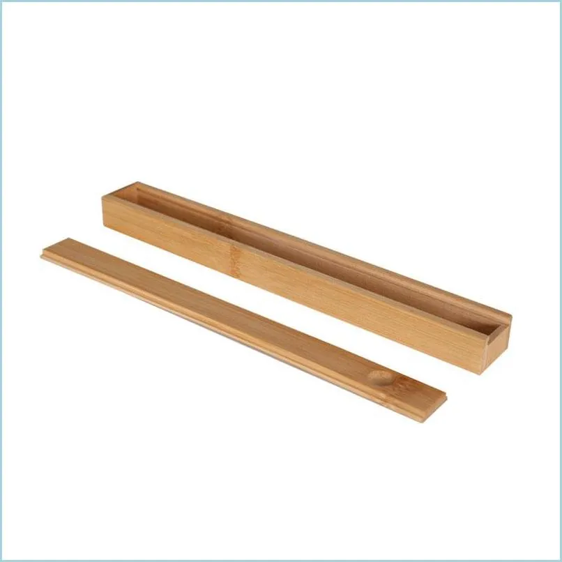 その他のキッチンストレージ組織ポータブル天然竹再利用可能な箸ボックス寿司フードスティックケースボックスドロップ配達ホームDHD5A