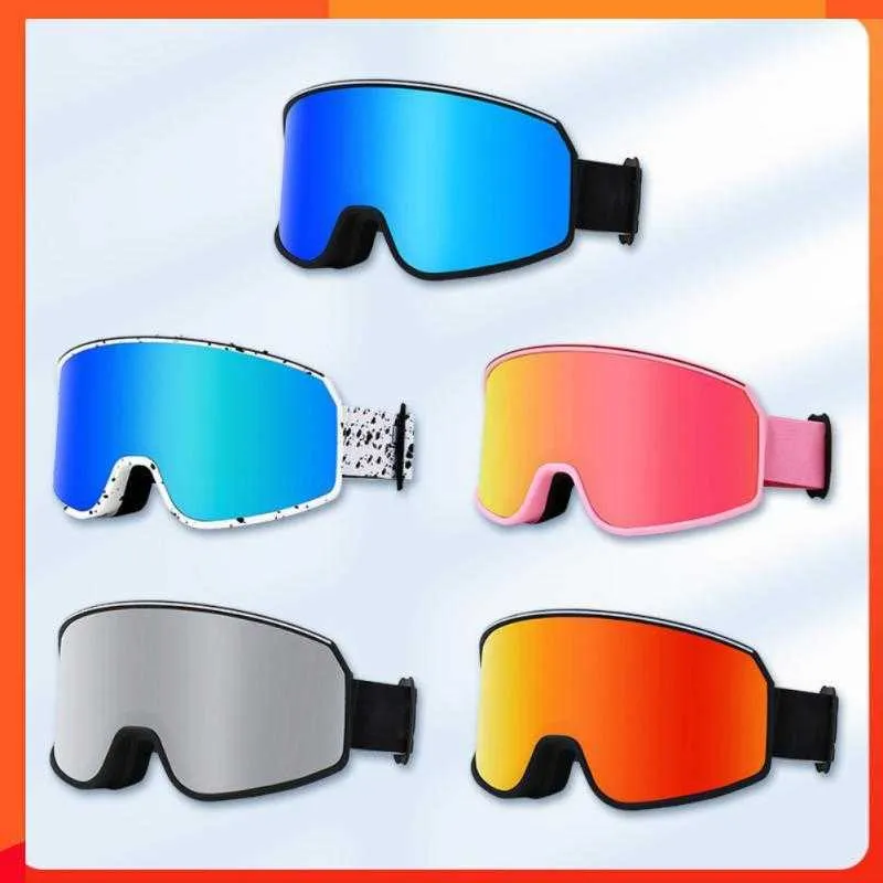 New Outdoor Ski Goggles Clear Eye Protection Windproof Anti-fog Ski Goggles Cylindrical Anti Fog Ski Glasses Wide Field Ski Goggles