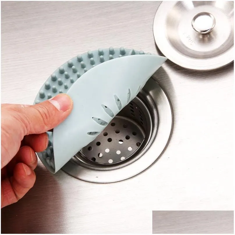 Sink Strainers Antiblocking Hair Catcher Plug Trap Shower Floor Drain Er Strainer Filter Portable Bathroom Kitchen Accessories Vt194 Dhfjg