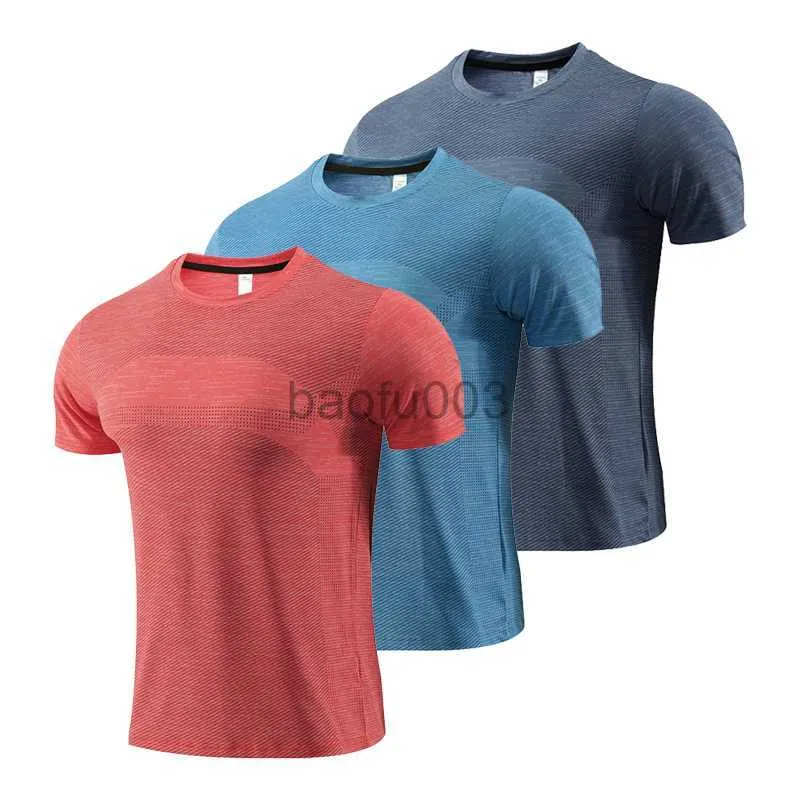 Herr t-shirts Dry Fit Men som kör T-shirt Gym Sport Male Jogging Sweatshirt Homme Athletic Shirt Workout Fitness Clothing Short Sleeve Tops J230531