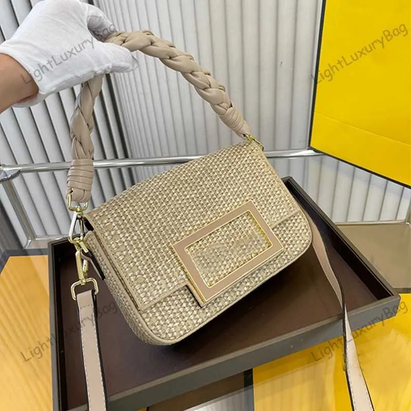 7A Fashion Baguette Bag Designer High Quality Straw Bags Elegant