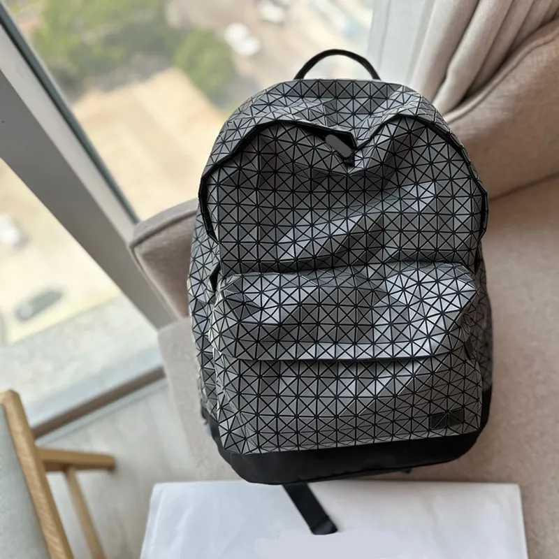 Silver geometric backpack store