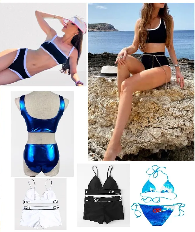 Bikini Womens Beach Bathing Dwuczęściowy zestaw dama seksowne stroje kąpielowe