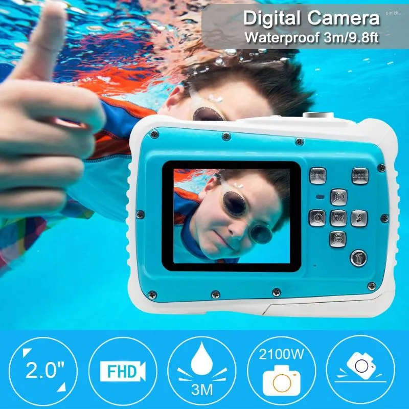 Videocamere Action Camera Kids Subacquea Digitale Impermeabile Doppio schermo Videoregistratore Full HD 32G Bambini professionali