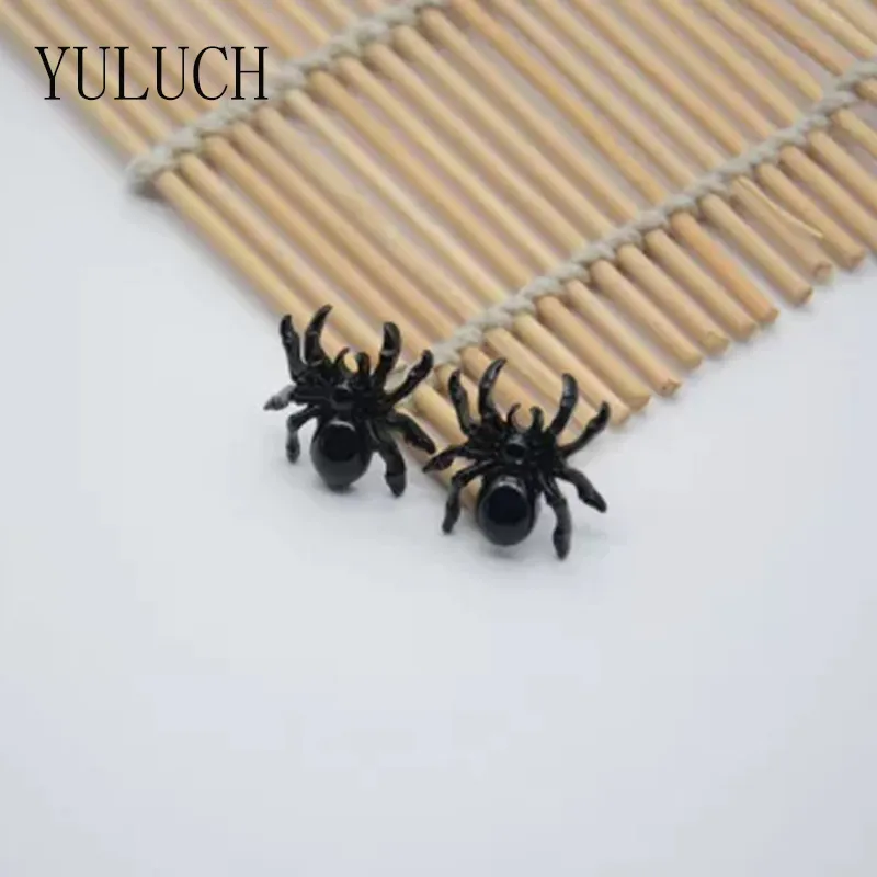 YULUCH Einzigartiges Design, minimalistischer Mini-Schwarz-Insekten-Schmuck, Spinnen-Ohrringe für Frauen, wilde Neuheit