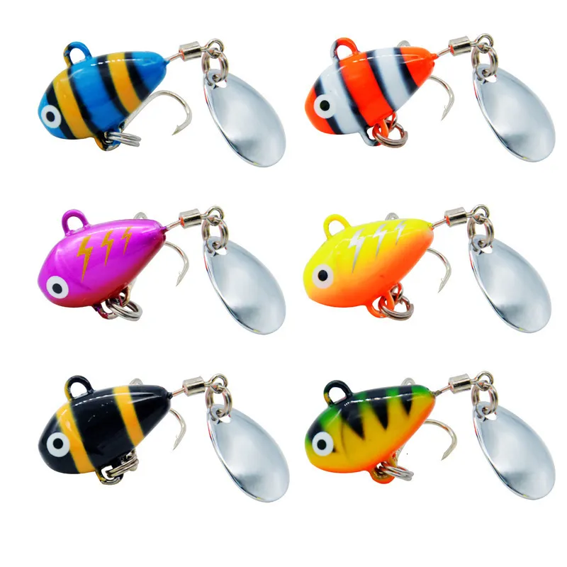 Appâts Leurres ALASICKA 1PCS 10g 21cm Métal Mini VIB Avec Cuillère De Pêche Leurre Pin Crankbait Vibration Spinner Naufrage Appât 230530