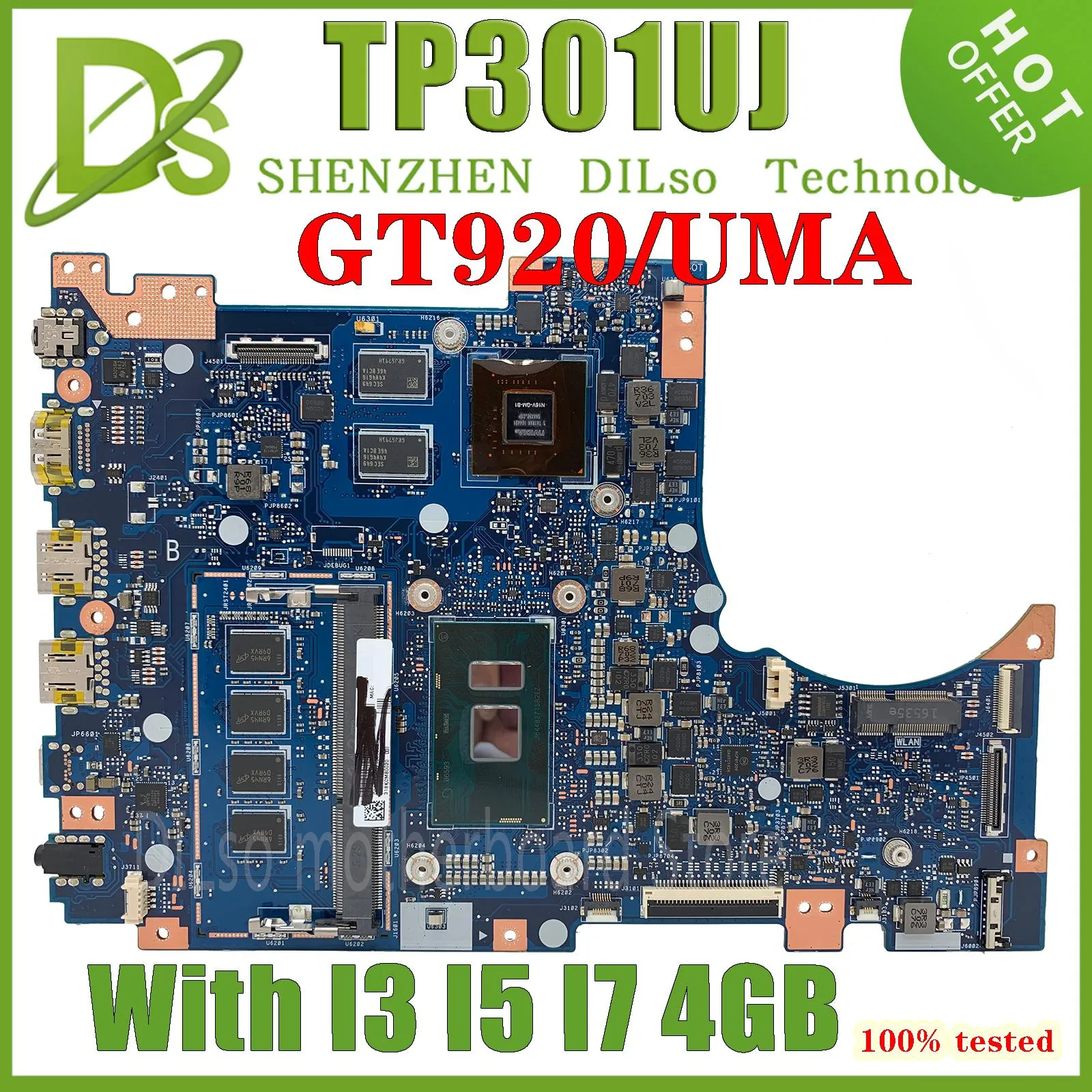 Scheda madre kefu tp301uj mainboard per asus vivobook flip tp301u tp301ua q303ua tp301uj scheda madre i3 i5 i76500u 4gb 100% test ok ok