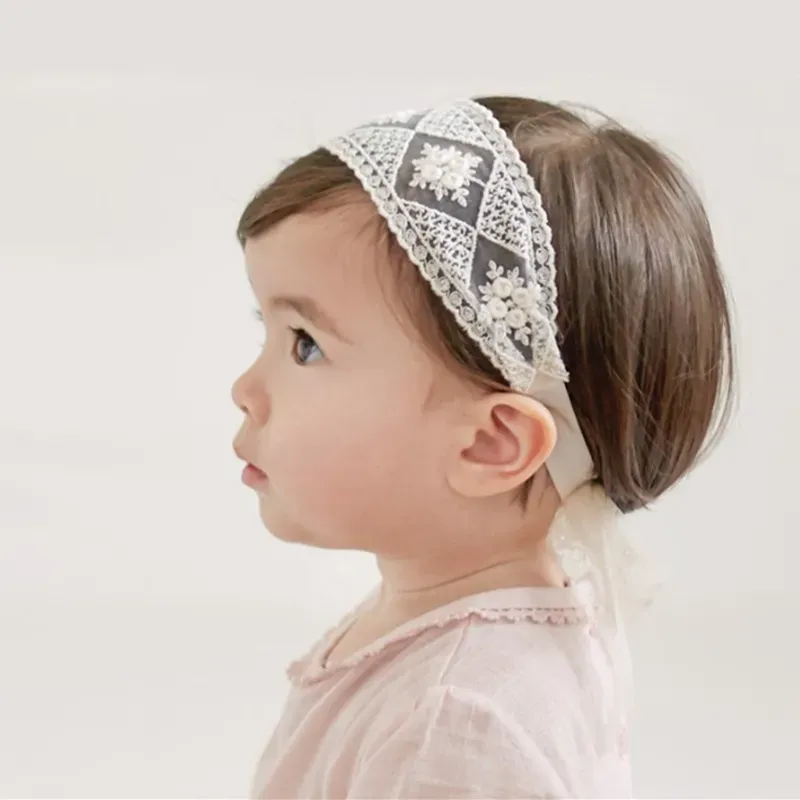 Infantil Baby Cotton Lace Band Band Girls Lace Up Bands Baby Photography Props Hair Band Hair Acessório