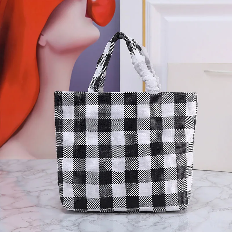 Checkered tote purse online