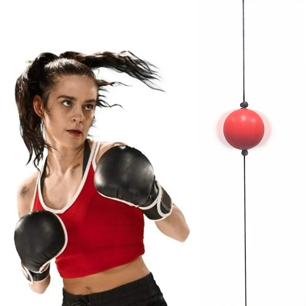 Height Adjustable Boxing Reflex Ball PU Punching Ball for MMA Muay Thai and Home Workout