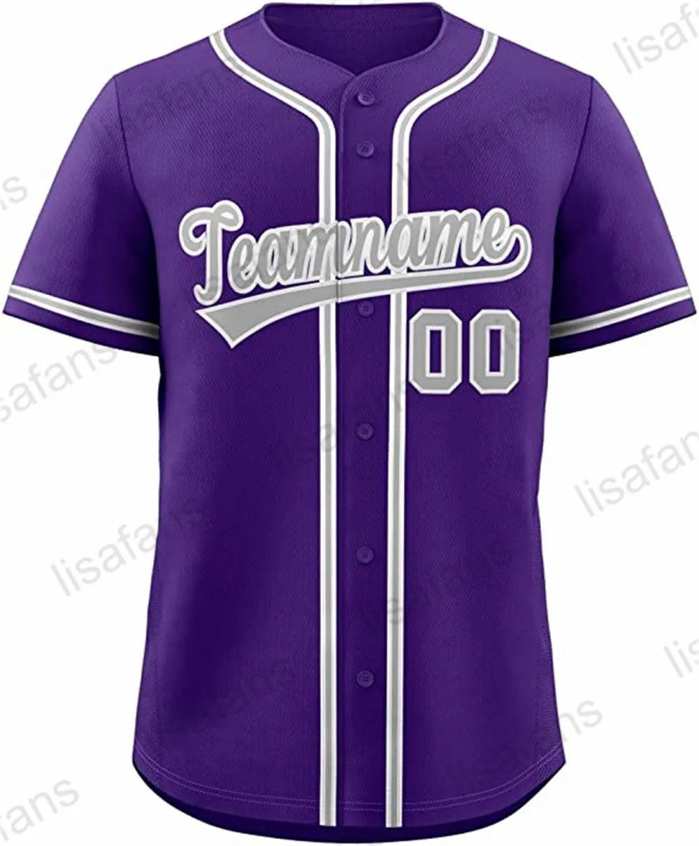 Custom Baseball Jersey Personalized Stitched Hand Embroidery Jerseys Men Women Youth Any Name Any Number Oversize Mixed Shipped Purple 3105033