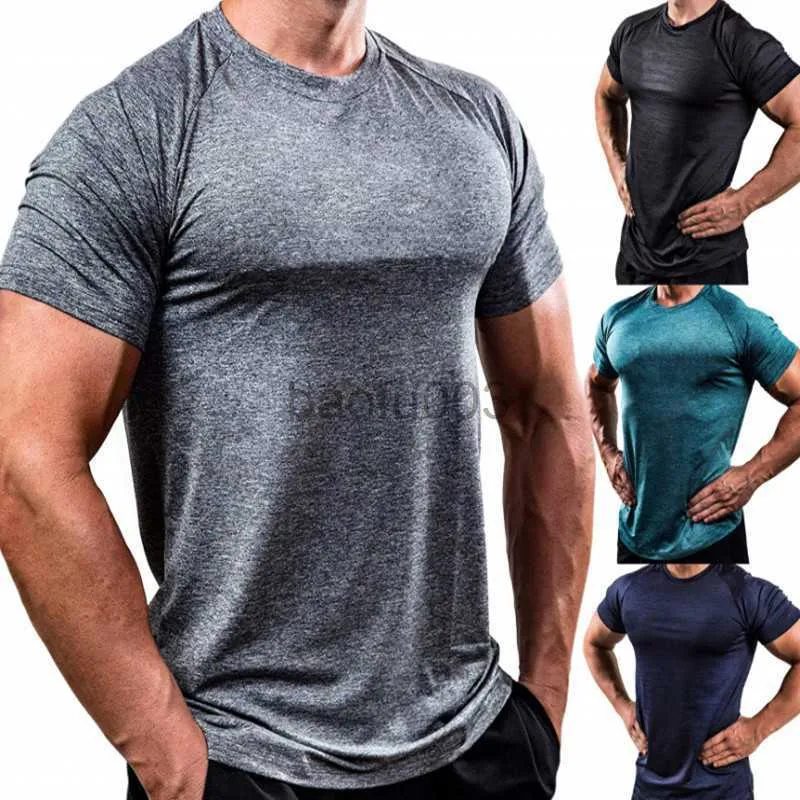 T-shirts voor heren 2022 Sneldrogende training Running T-shirts Compressie Fitness Tops Ademend Sportscholen T-shirts heren Kleding Jogger Heren Sportshirts J230531