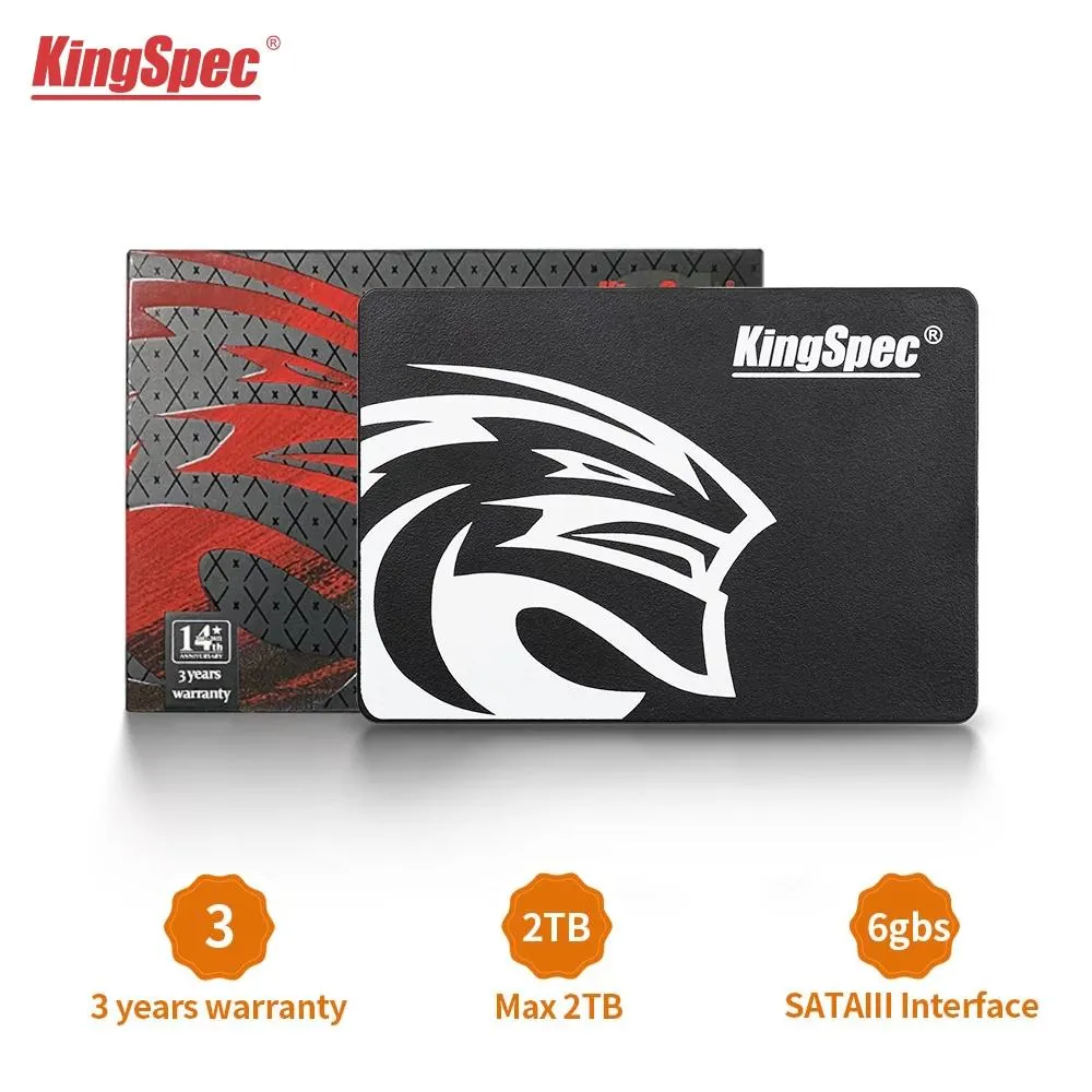 Drive Kingspec SSD 240 Go 2,5 SATA SSD Disque dur HDD 1TB 128 Go 256 Go HD SSD SATA 3 Drive du disque interne Drive SSD pour ordinateur portable PC
