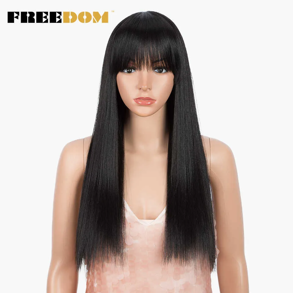 Kadınlar cosplay peruk sentetik peruk 22 inç uzunluğunda düz sentetik peruklar sarışın peruk, siyah kadınlar için patlama perukları 230524