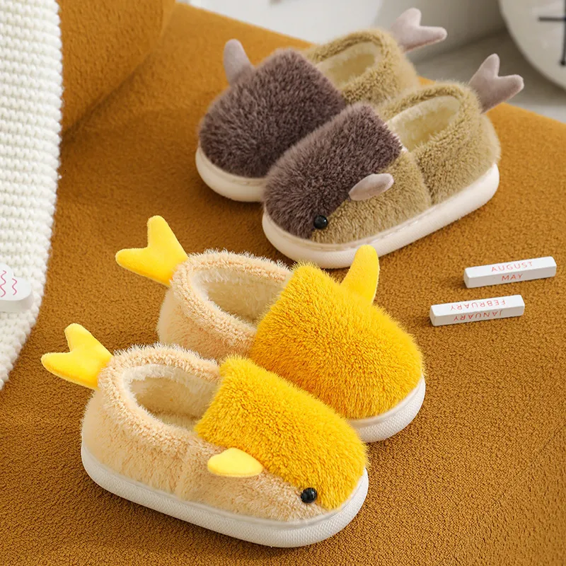 Slipper winter slippers voor jongensmeisje cartoon schattige warme platte schoenen kinderen niet-slip huis indoor mode kinderglaasjes slijbeen flops cadeau 230530