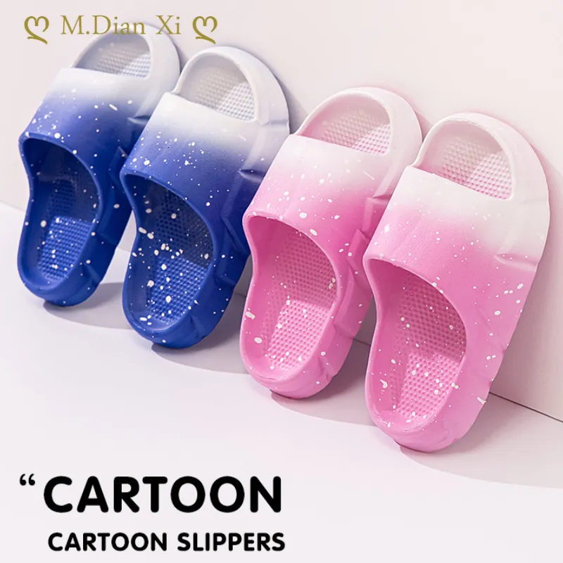 Slipper Summer Boys and Girls Sky Gradient Beach Flat Sandals Home Shoes Children Soft Bottom Nonslip Cute Casual Childrens Slippers 230530