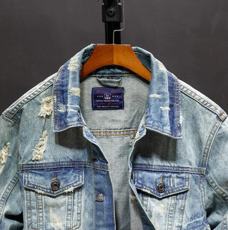 Ripped jean jackets mens hotsell
