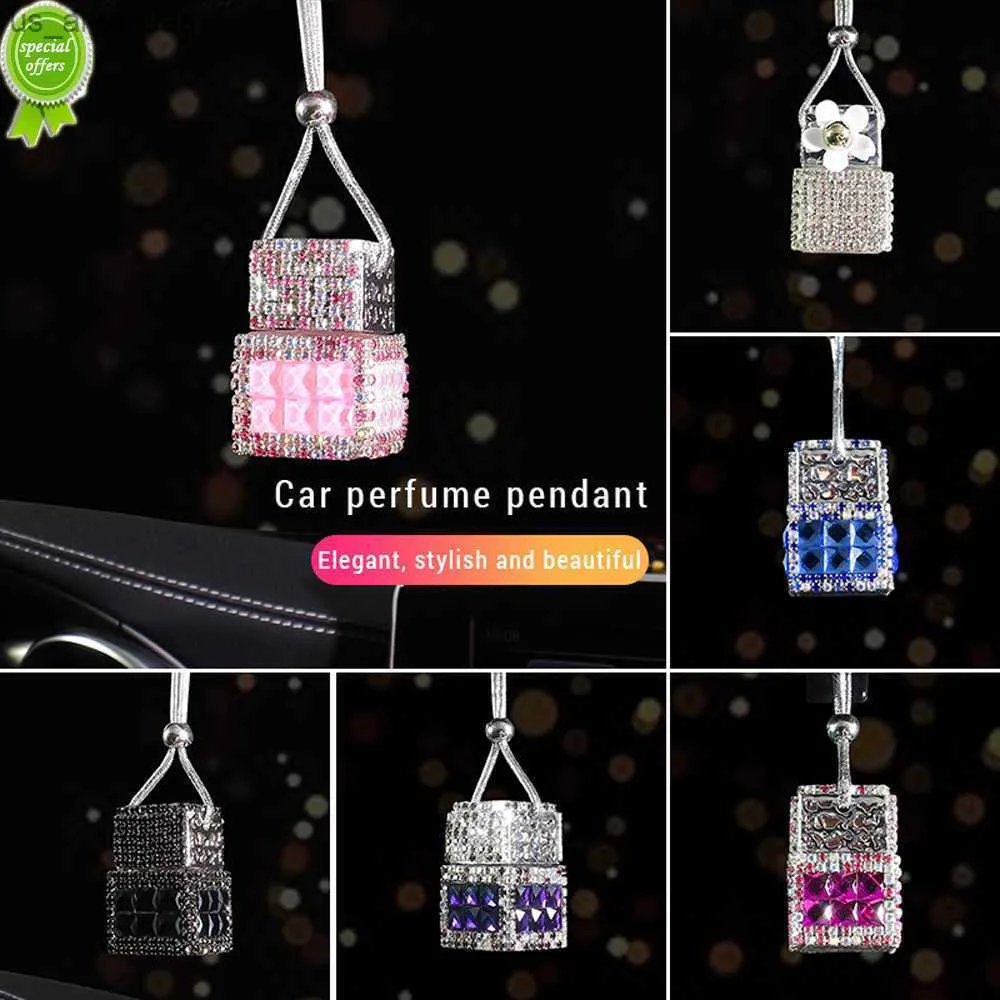 New Car Pendant Auto Rearview Mirror Ornaments Birthday Gift Auto Decoraction Car Fragrance Diamond Car Accessorie for Woman Girls L230523