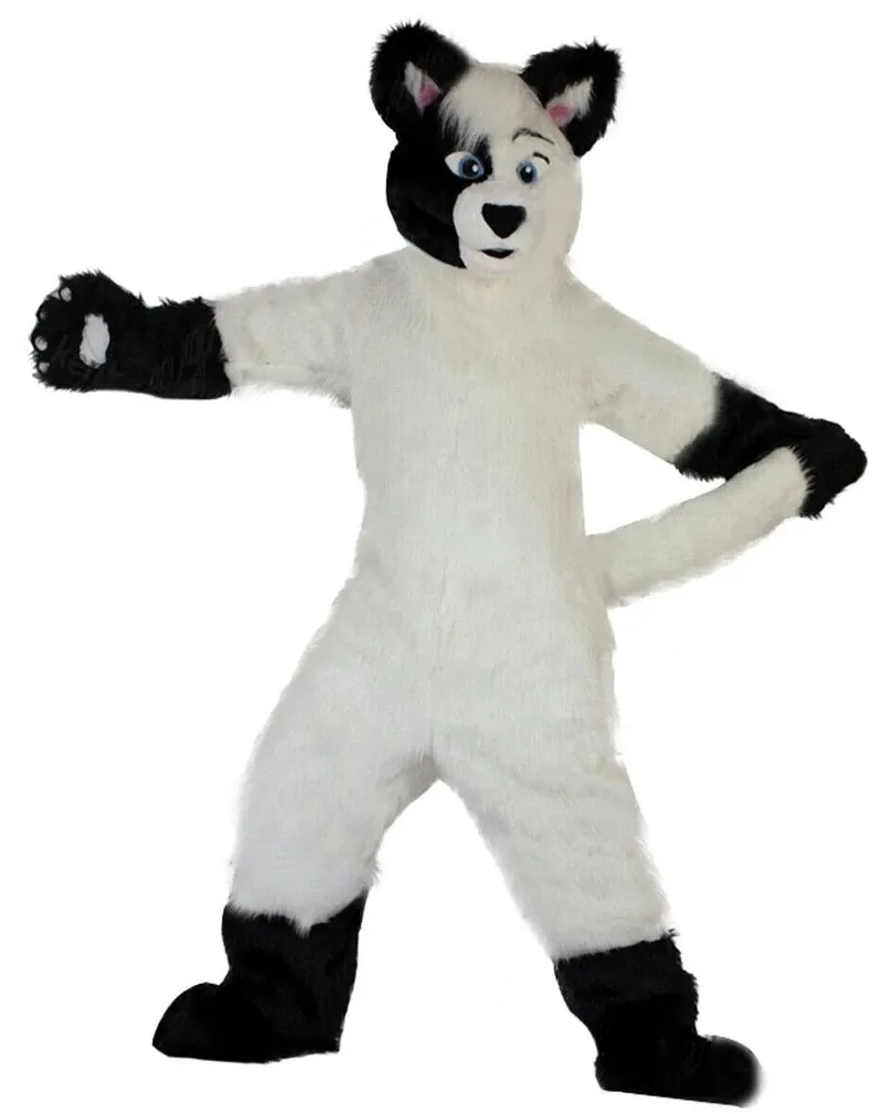 Husky Fox Brand New Halloween Long Fur Puppet Mascot Costume Suit Cos Skirt Christmas StageSuit Party Role Play