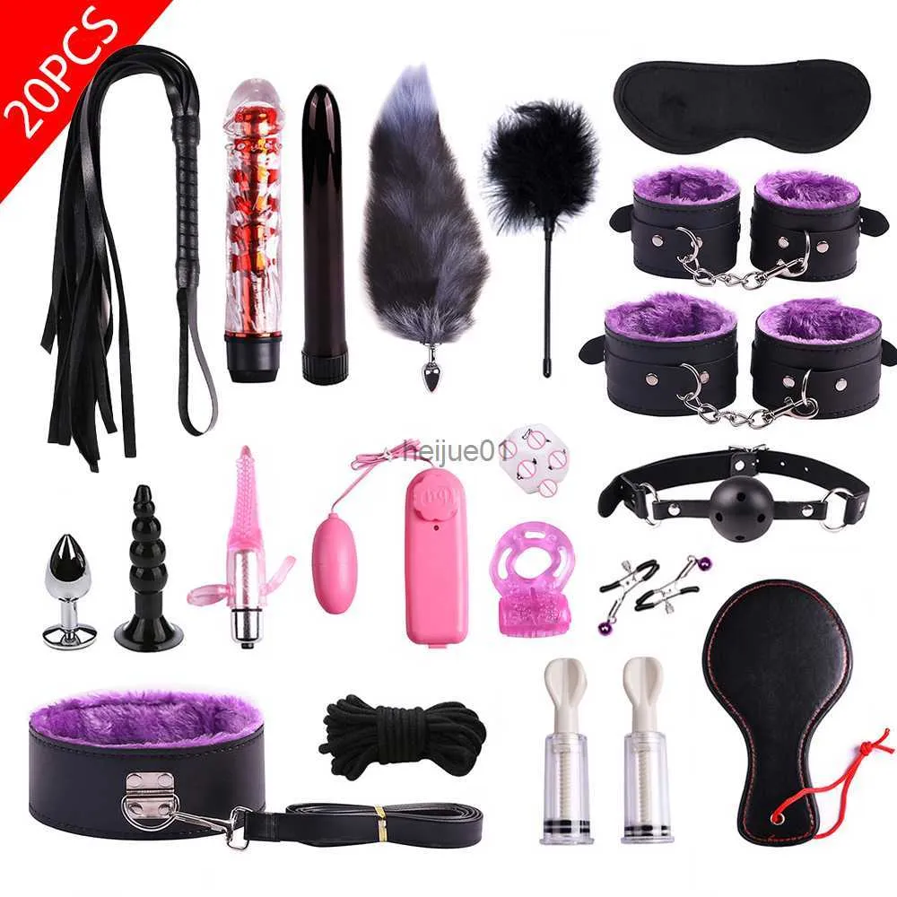 Adult Toys Porno Sex Toys BDSM Bondage Set Kits Handcuffs Nipple Clamps  Whip Mouth Gag Anal Beads Butt Plug Bullet Vibrator Adult Games L230518  From 10,68 € | DHgate