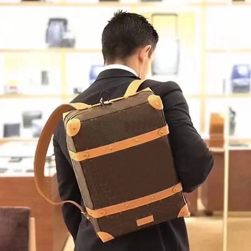 Mens leather one strap backpack top