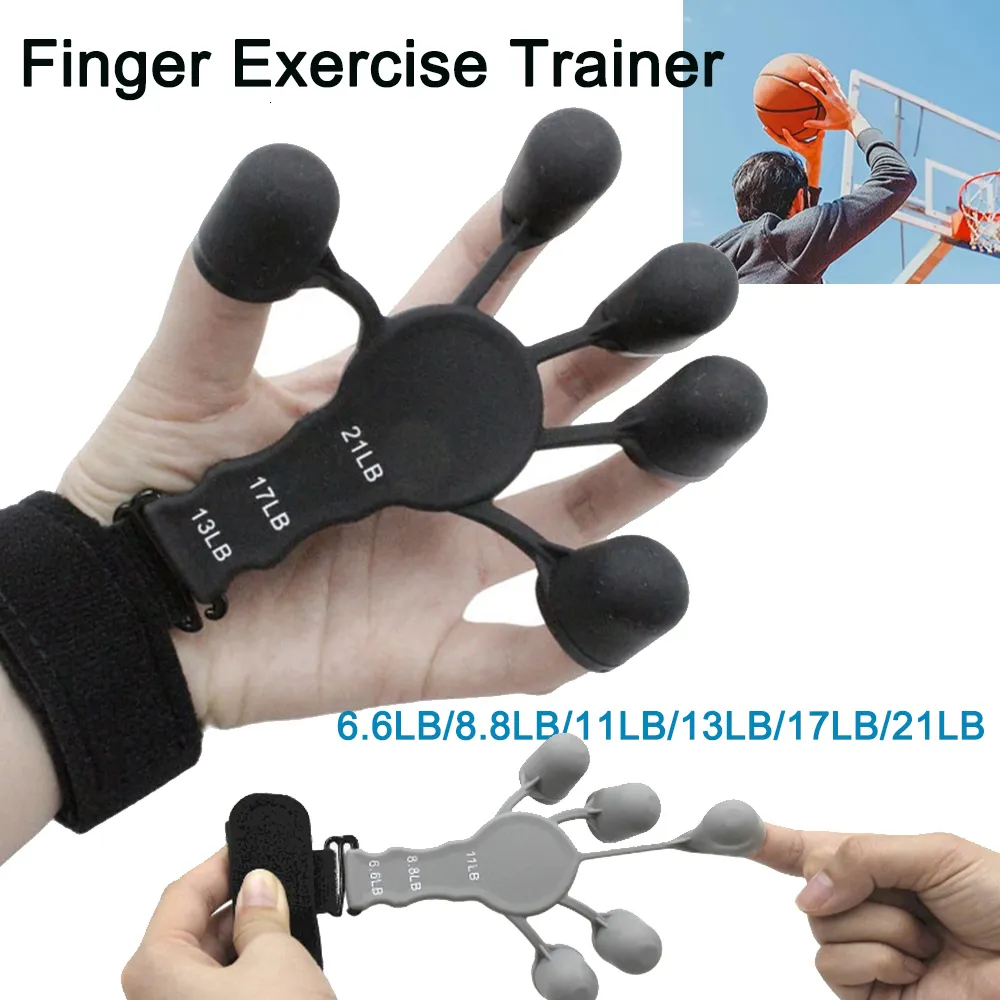 Poignées 2pcs Finger Exerciser Gripper 6 Résistant Force Trainer Récupération Main Fortifiant Brancard Doigt Expander Force Trainer 230530