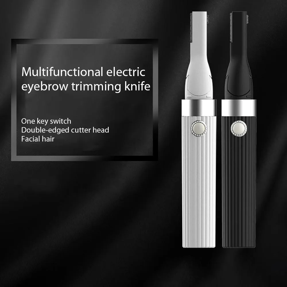 Электрический триммер для бровей, бритва для формирования бровей, портативное бритье с двойной режущей головкой, моющийся триммер для волос, бритвенные инструменты