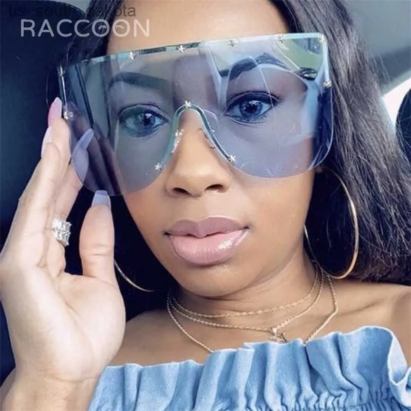 Mask sunglasses with star rivets new arrivals